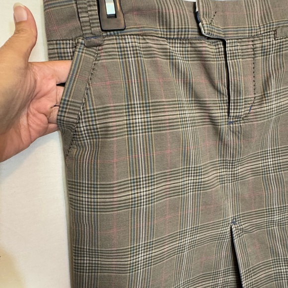 E-111 American Eagle Outfitters Green & Cream Plaid MIDI Skirt‎ Size 0 - Picture 7 of 13